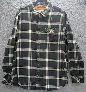 Legendary Whitetails Long Sleeve Flannel Button Shirt Men's XLT Green Plaid - Foto 1 di 7