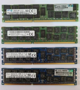 Hynix Samsung MT 64gb (16GB X 4) PC3-14900R 2Rx4 - pulled from working desktop. - Picture 1 of 4