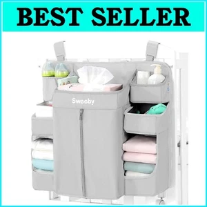 Stylish Diaper Organizer with 6 Compartments for Effortless Nursery Essentials - Picture 1 of 8