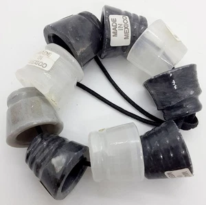 9 PIECES ASSORTED MEXICAN ONYX CARVED BELL SHAPED BEADS 20mm HUGE HOLES NEW - Picture 1 of 4