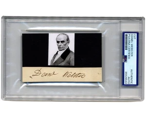 Sec. of State & Statesman Daniel Webster Boldly Signed Cut Display PSA Auto - Picture 1 of 1