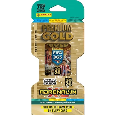 PANINI FIFA 365 Adrenalyn XL 2026 Trading Cards - 1 Premium GOLD Booster