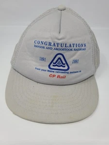 Vintage Bangor & Aroostook System Railroad Snapback grau Truckermütze - Bild 1 von 6