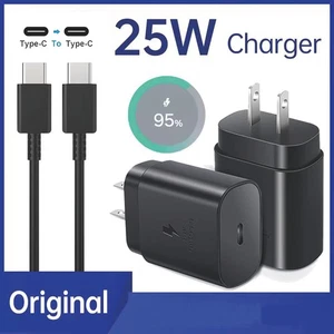 Cargador de pared rápido USB-C tipo 25 W + cable de 3/6 pies para Samsung Galaxy A17 A16 A15 A35 - Imagen 1 de 27