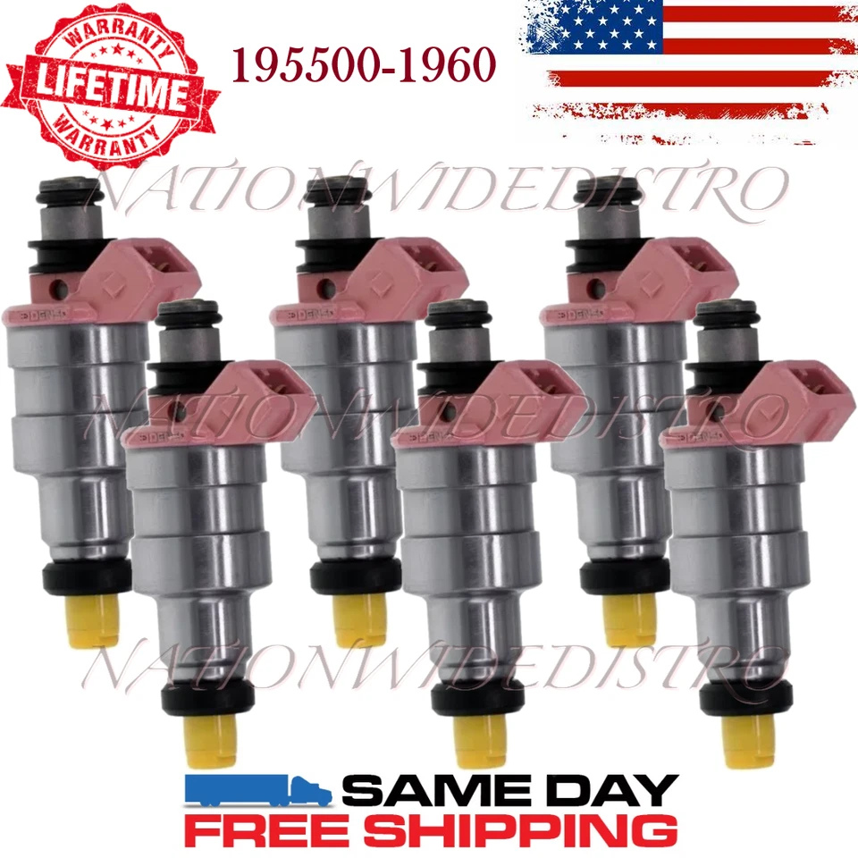 6x Inyectores de combustible Denso OEM para Ford Taurus 1989-1995 3,0 L V6 195500-1960 Foto 1 de 4