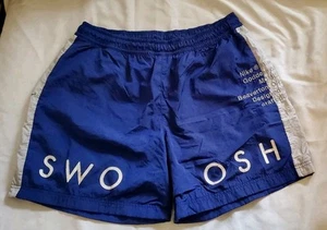 Nike Sportswear Swoosh Side Embroidered Woven Sports Shorts Blue Size XL - Picture 1 of 15