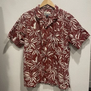 Patagonia Pataloha Limited Edition Shirt Hawaiian Floral Leaf Tropical Red SZ M - Picture 1 of 8