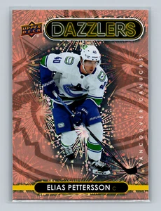 2021-22 Upper Deck Orange Dazzlers Elias Pettersson #DZ-143 Vancouver Canucks - Picture 1 of 2