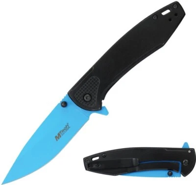 MTech Spring Assisted Folding Knife 3.5" 3Cr13MoV Steel Blade Stainless Handle - Image 1 of 2