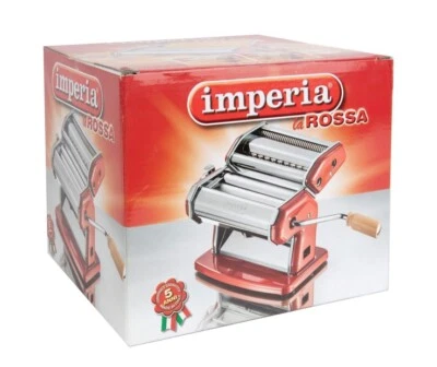 Imperia Italian Pasta Machine Maker Fresh Home Made Pasta Lasagna Fettuccine Red - Image 1 of 4