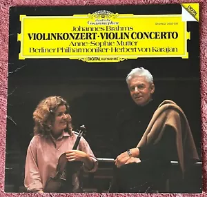 BRAHMS Violin Concerto KARAJAN - MUTTER LP DEUTSCHE GRAMMOPHON 1982 Germany - Picture 1 of 10
