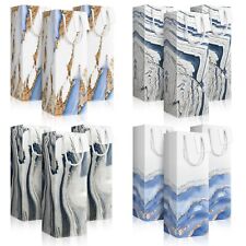 12 Pack Wine Bottle Bags Upscale Marble Design Wine & Bottle Bags Wine Gift Bags