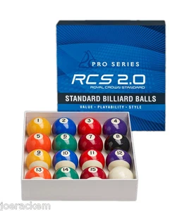 Nuevo Juego de Bolas Pro Series Royal Crown Standard 2.0 - 2 1/4" Bolas de Piscina - RCS 2.0 - Imagen 1 de 2