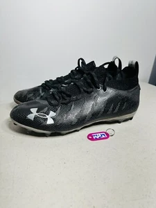 Under Armour Spotlight MC Football Cleats Black Gray Mens 3022654-001 Sz 12 - Picture 1 of 7