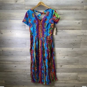 Abito nuovo vintage Phool Hippiecore Boho colorato con spalline taglia media - Foto 1 di 9