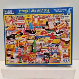 Dinge, die ich als Kind aß Puzzle 1000 Teile White Mountain versiegelte Verpackung - Bild 1 von 6