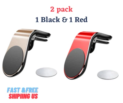 2 Pack Universal Car Air Vent Mount Holder For IPhone Samsung Phone - Image 1 of 4