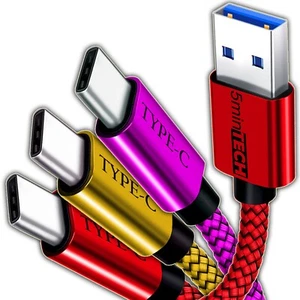 3-PACK  (USB Type C to USB A) - Fast Charger Cable Cord Charging for Phones - Picture 1 of 19