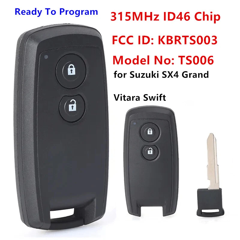 Replace for Suzuki SX4 Grand Vitara Swift Remote Key Fob KBRTS003 315MHz ID46 — 第 1/4 张图片