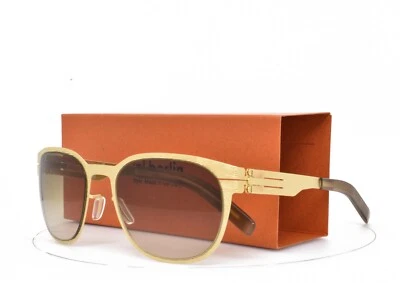 iC! Gafas de sol Berlin 128 LUFTFRACHT marco dorado ondulado lente marrón 53-22-145 Foto 1 de 4