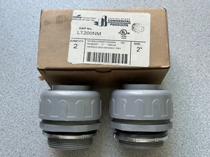 2 NEW Cooper Crouse-Hinds LT200NM Nonmetallic Straight Liquid Tight Connector 2" - Picture 1 of 1