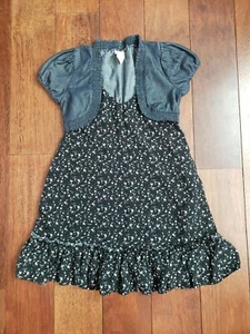 Faded Glory Cardigan W/ Art Class Spaghetti Stral Summer Dress Girls Size 7/8 - Picture 1 of 10