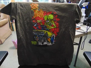 Vintage Rat Fink Size M T-Shirt, Roth, Hot Rod Color Brown - Picture 1 of 21