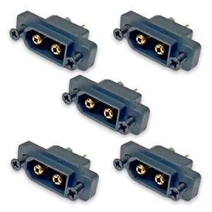 ✅ 5x XT60E-M Einbaustecker Stecker Schwarz Male Lipo Akku XT60 XT60E + Schrauben - Bild 1 von 10