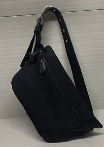 HOBO International Large Fern Belt Bag Black Nylon Adjustable - Picture 1 of 11