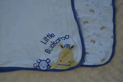 Just One Year by Carter's Little Buckaroo Baby Blanket Horse Pony Blue Star Boot - Image 1 of 4