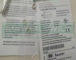 1PC NEW FOR BAUMER ELECTRIC IFRM 08P1703/S14L Proximity Sensor - Afbeelding 1 van 4