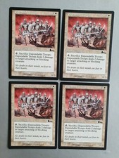 Expendable Troops x4 Playset, MTG Urza's Legacy (1999) Common White Creature NM+