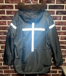 SUPREME Reflective Cross N-3B PARKA Jacket Mens XL Olive Green COAT Army EX!! - Picture 1 of 9