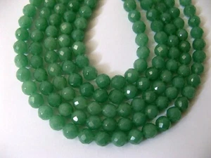 Lotto N°4 Fili Avventurina Verde Sfaccettata Naturale 10mm. ,Lungo cm.40 . - Imagen 1 de 2