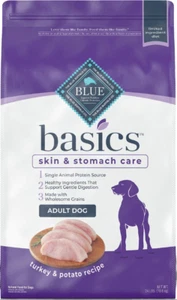 Blue Buffalo Basics Skin & Stomach Care Turkey & Potato Adult Dry Dog Food, 24lb - Picture 1 of 8