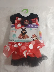 Infant 6-12 months NIP Disguise Disney Baby MINNIE MOUSE Dress & Ears Costume - Picture 1 of 4
