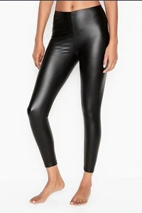 Victoria Secret Black Faux Leather Leggings - Picture 1 of 5