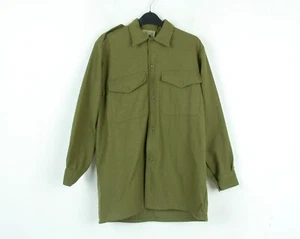 British Army 70s Shirt mans S combat Wool light Field Green Military GB UK VTG - Picture 1 of 9