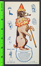 Vintage 1939 Borden Ice Cream Circus Dog Jack Russell Stand-Up F51-2 Card