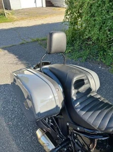 MOFUN Black Sissy Bar Backrest Pad For Harley Sport Glide, Low Rider (2018-2025) - Picture 1 of 5