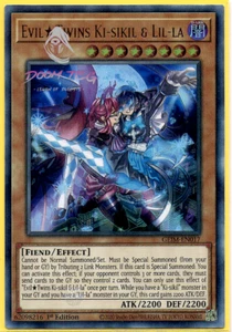 Yugioh! Evil Twins Ki-sikil & Lil-la GEIM-EN017 (UR) 1st Ed " Twins Support" - Picture 1 of 1