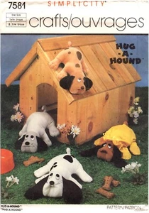 Impermeable y botas de peluche HUG-A-HOUND patrón de costura simplicidad 7581 ©1986 - Imagen 1 de 4