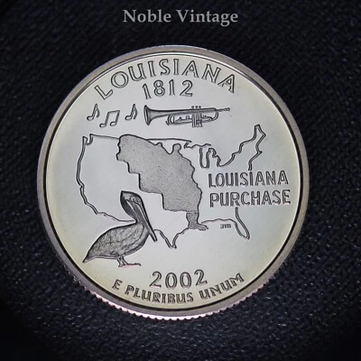 2002 S Proof Louisiana State Quarter - From Clad Proof set - Image 1 of 2