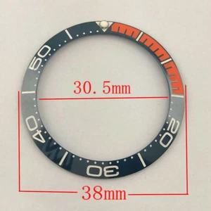 38 mm azul profundo naranja bisel piezas de reloj ajuste 40 mm estuche de reloj P300-41# - Imagen 1 de 4