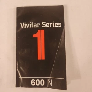 Vivitar Series 1 Flash 600 N Instruction Manual 1989 Vtg - Picture 1 of 6