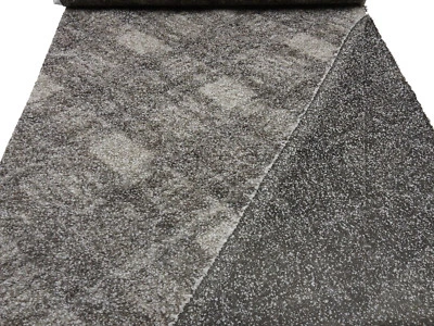 Stoff grober Bouclé Wolle Strickstoff Raute Karo braun beige weiß Mantelstoff  - Bild 1 von 4