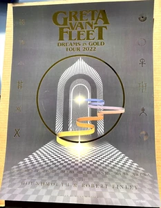 GRETA VAN FLEET Manchester NH DREAMS IN GOLD POSTER 2022 Numbered #167/200 - Bild 1 von 7