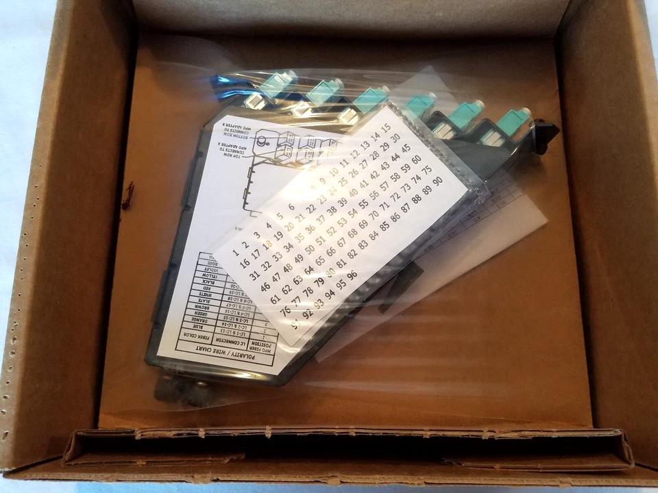 TFP-24MPLDQ2 MPO-LC 24-Fiber 12 LC MM OM3 Left Angle Adapter Cassette - Image 1 of 4