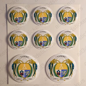 Stickers Nauru Coat of Arms Gel Domed Resin 3D Nauru Vinyl Sticker Decals Helmet - Picture 1 of 1