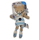 Chicco Pocket Buddies Lovey Blue Bear Plush Pacifier Holder Security Blanket NEW
